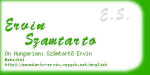 ervin szamtarto business card